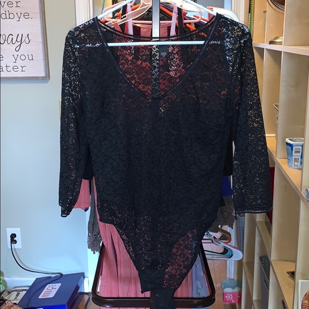 Victoria’s Secret lace body suit.